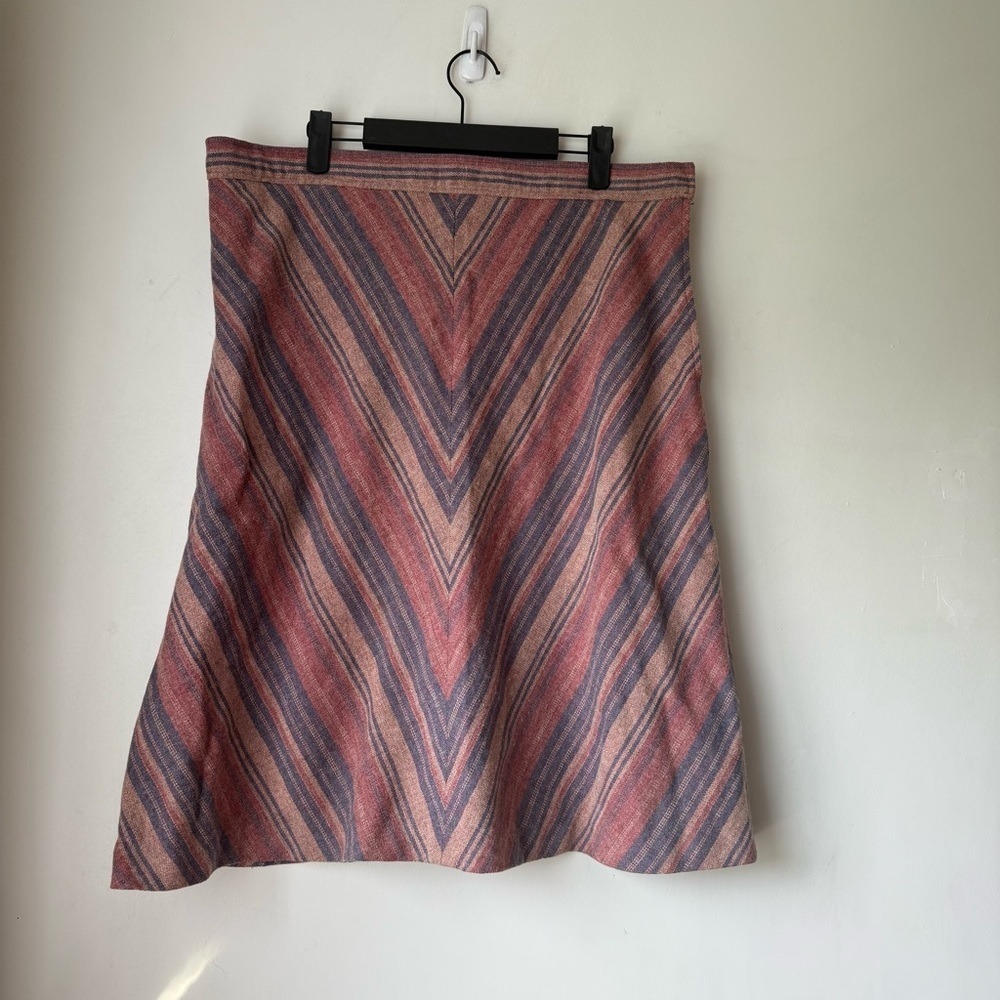 Vintage 70s Striped  Skirt L/XL